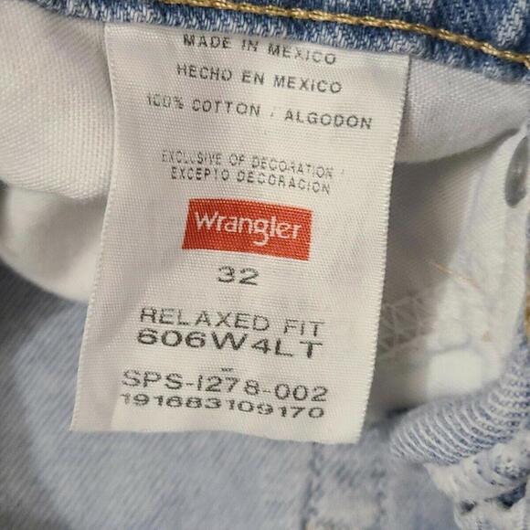 Vintage Wrangler Cut Off Shorts Jean Denim 32 Waist High Waisted Relaxed - Picture 2 of 6